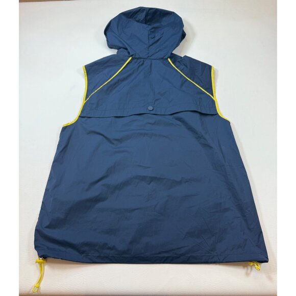 Hunter large Windbreaker Hooded Vest Medium Navy Yellow Lightweight (bin HH161) - Picture 3 of 10